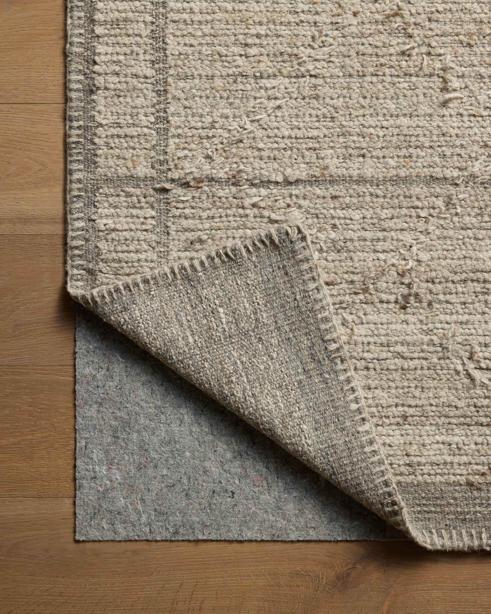 Amber Lewis x Loloi Bowie Fog / Grey Rug White Cliff Studio Area Rugs
