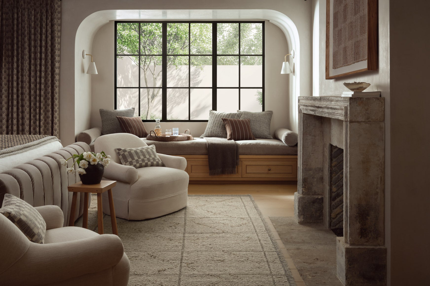 Amber Lewis x Loloi Bowie Fog / Grey Rug White Cliff Studio Area Rugs