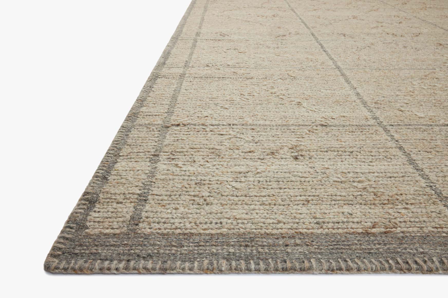 Amber Lewis x Loloi Bowie Fog / Grey Rug White Cliff Studio Area Rugs