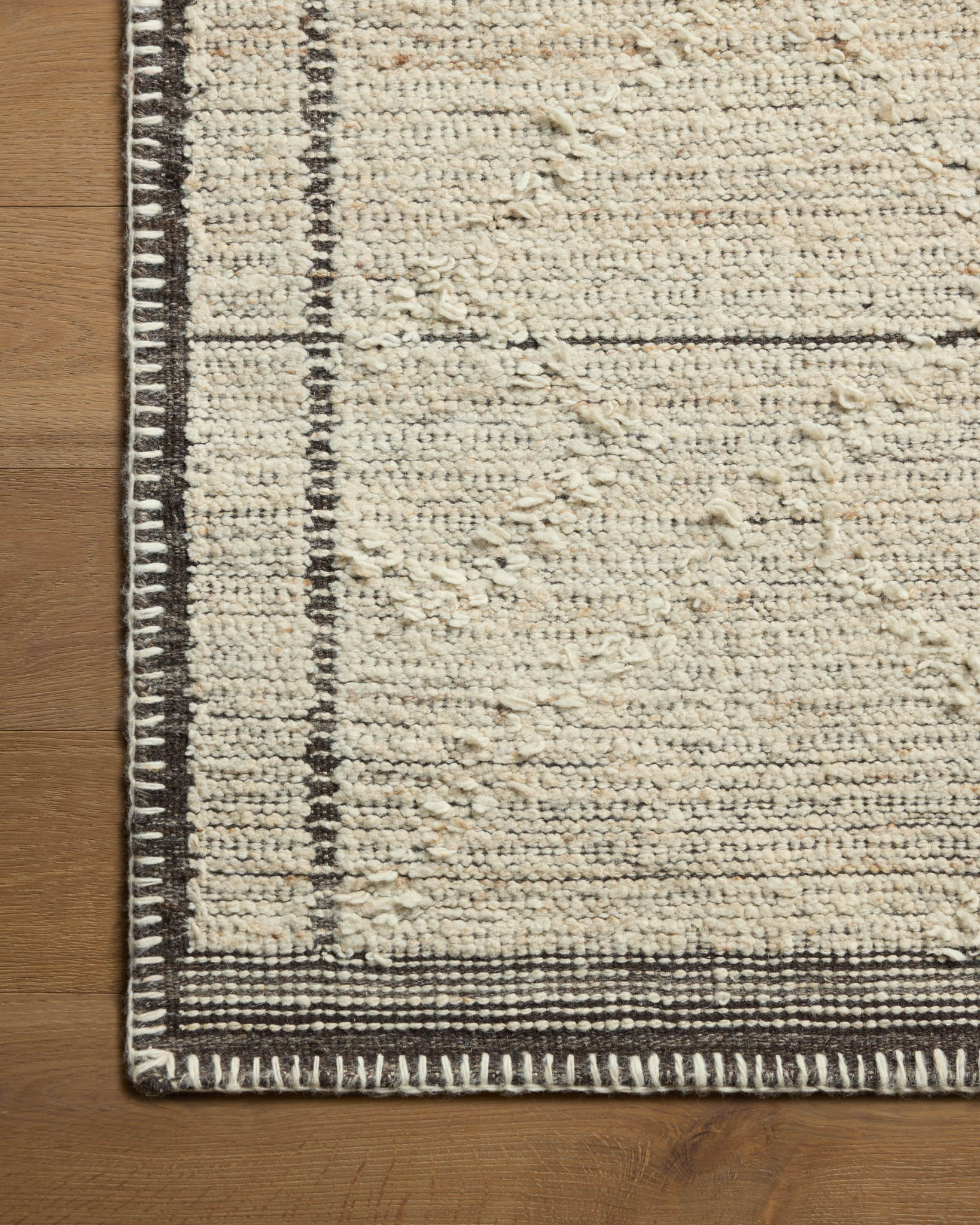 Amber Lewis x Loloi Bowie Ivory / Mocha Rug White Cliff Studio Area Rugs