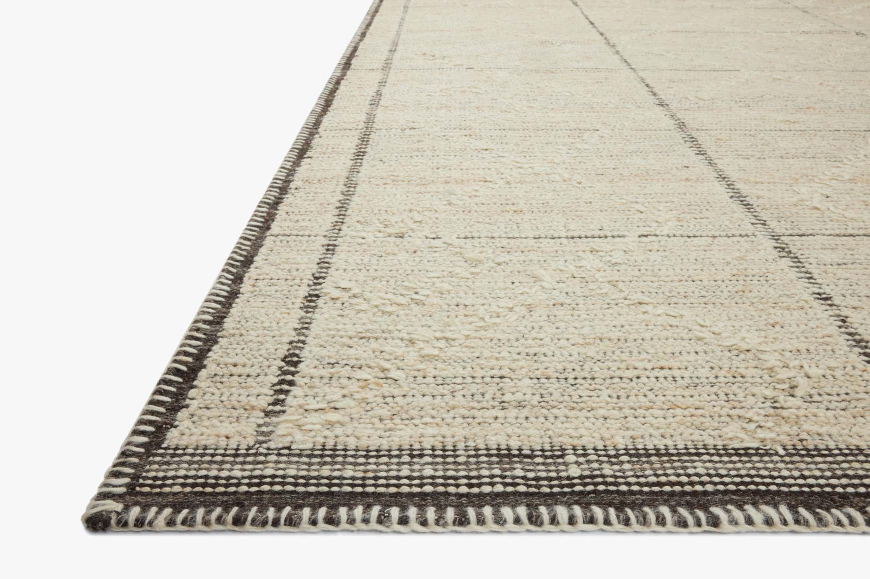 Amber Lewis x Loloi Bowie Ivory / Mocha Rug White Cliff Studio Area Rugs