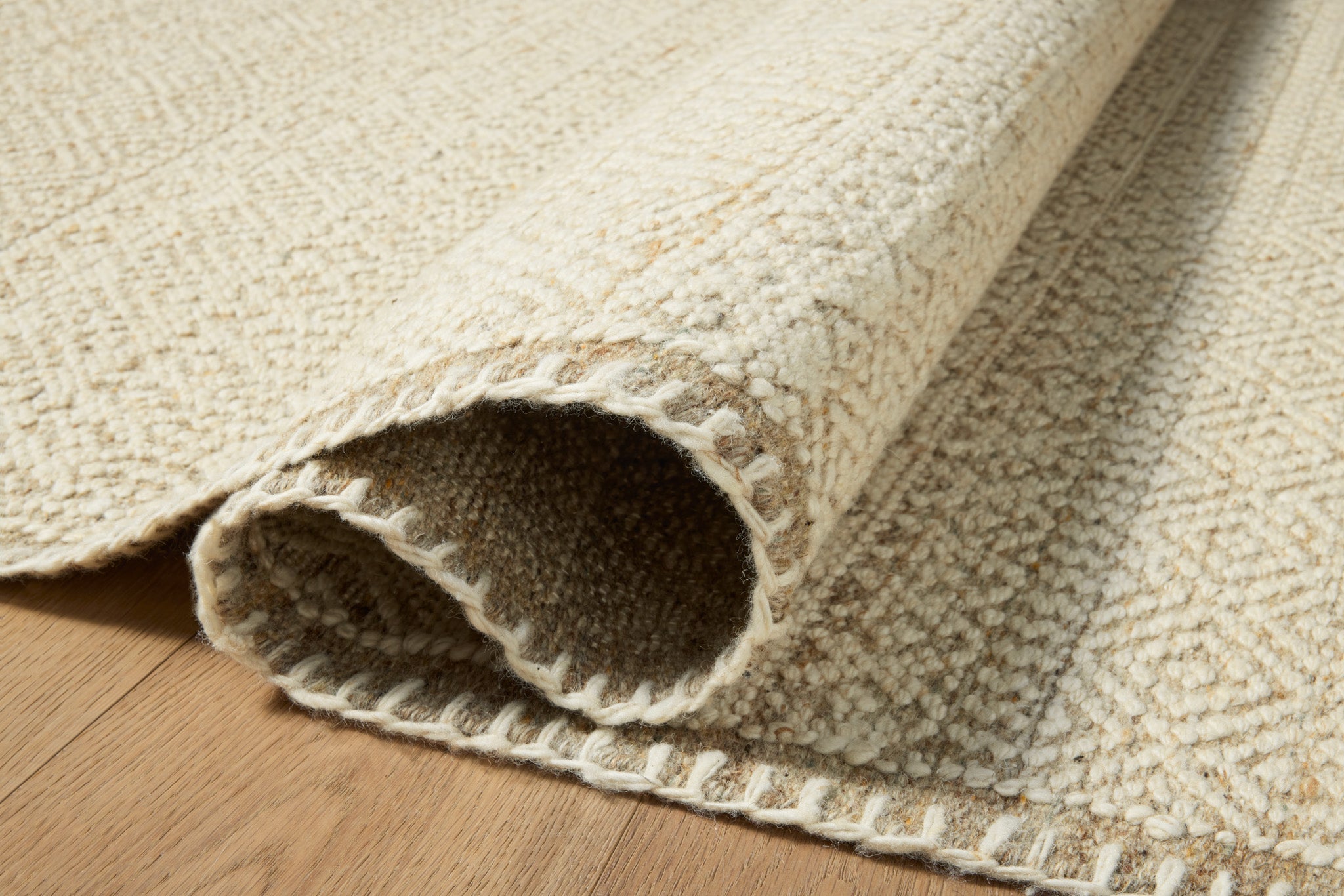 Amber Lewis x Loloi Bowie Ivory / Taupe Rug White Cliff Studio Area Rugs