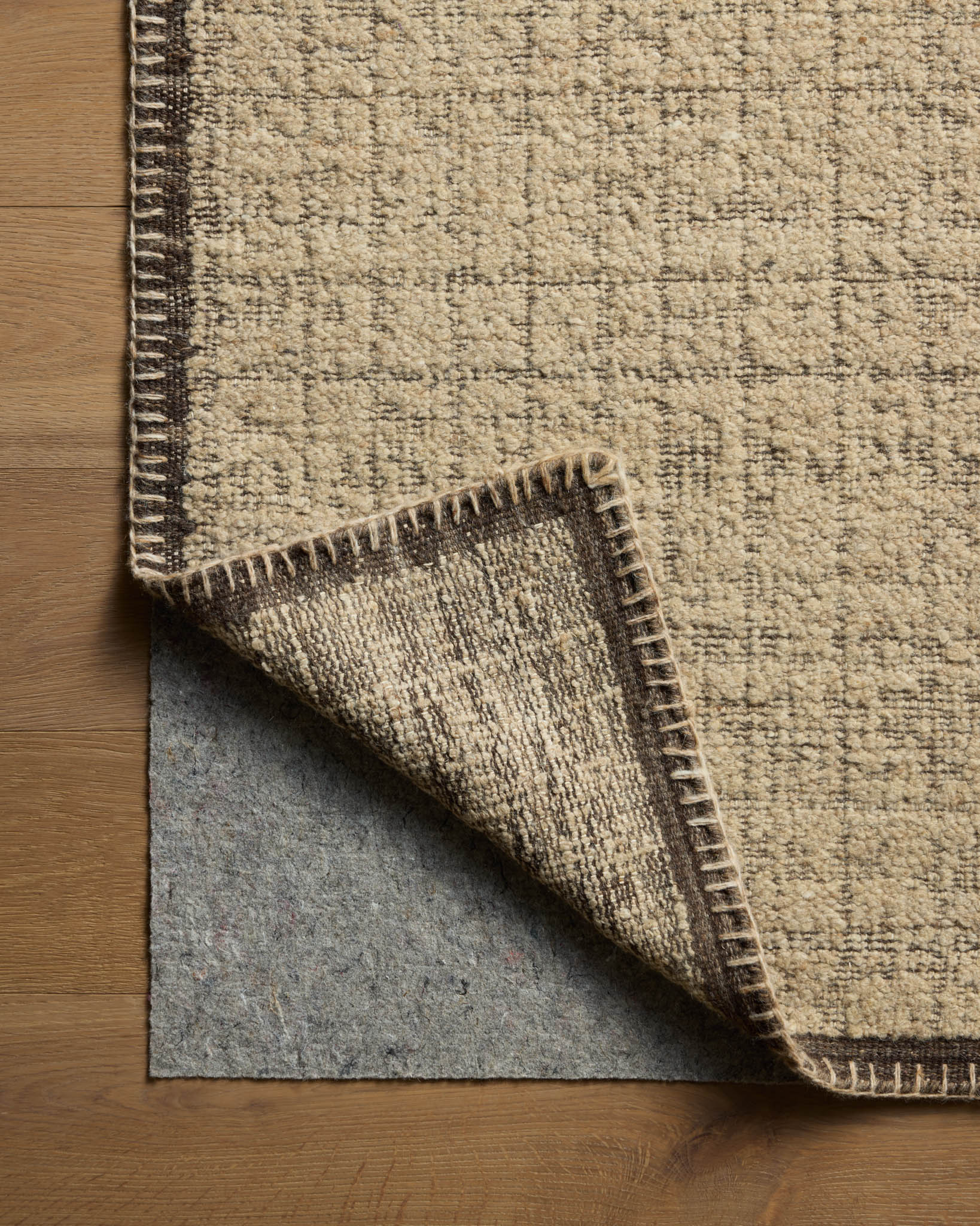Amber Lewis x Loloi Bowie Sand / Coffee Rug White Cliff Studio Area Rugs