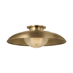 Troy Lighting Braxton Semi Flush in Patina Brass - Detail Close-Up