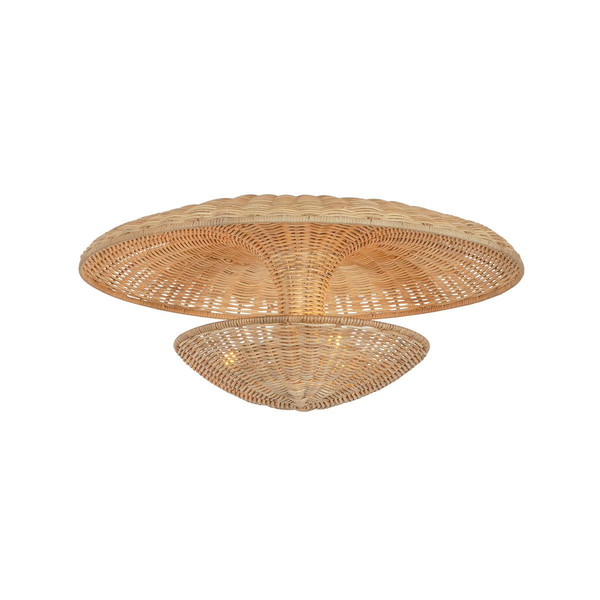 Troy Lighting Draco Semi Flush in Bronze Leaf - Detail Close-Up
