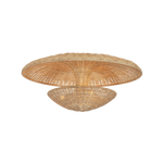 Troy Lighting Draco Semi Flush in Bronze Leaf - Detail Close-Up