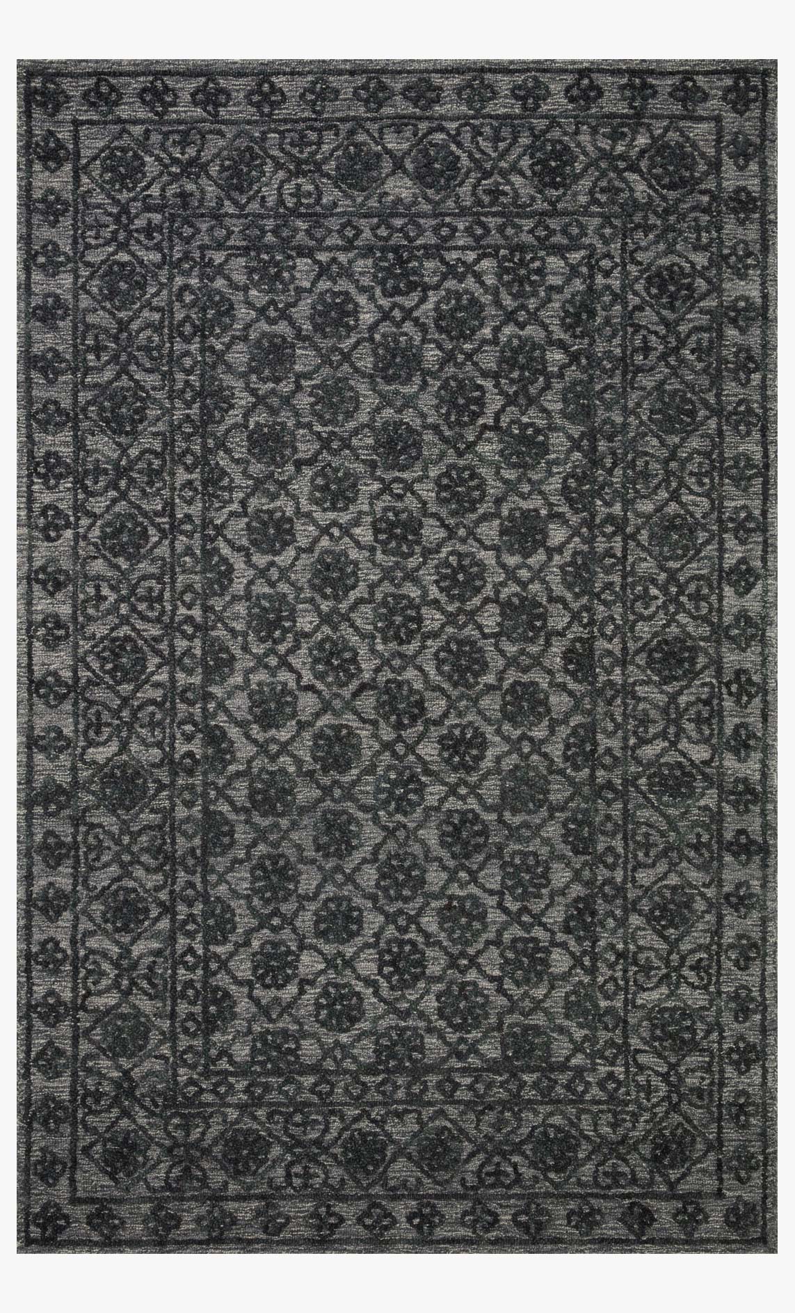 Loloi Cecelia Smoke / Dk. Grey Rug White Cliff Studio Area Rugs