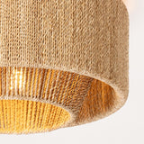 Cam Rattan Flush Mount Light
