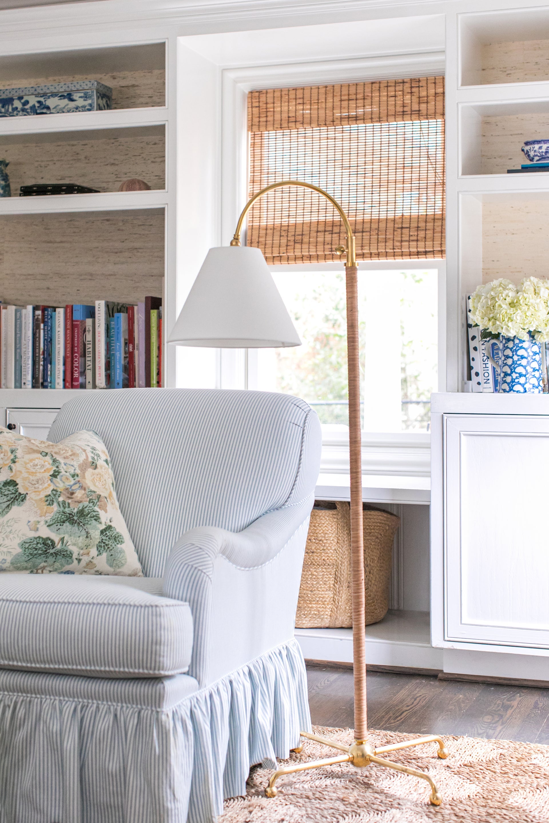 Movement Floor Lamp in Aged Brass