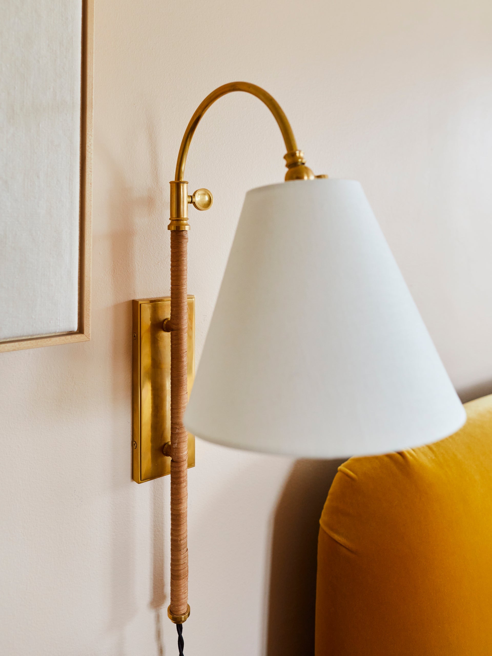 Movement Plug - In Wall Sconce in Aged Brass