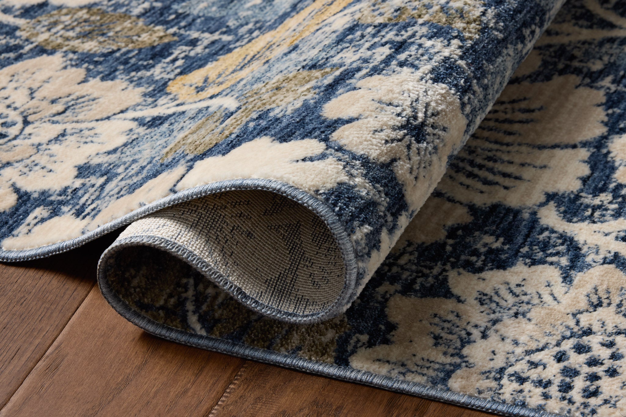 Loloi II Eileen Denim / Natural Rug White Cliff Studio Area Rugs
