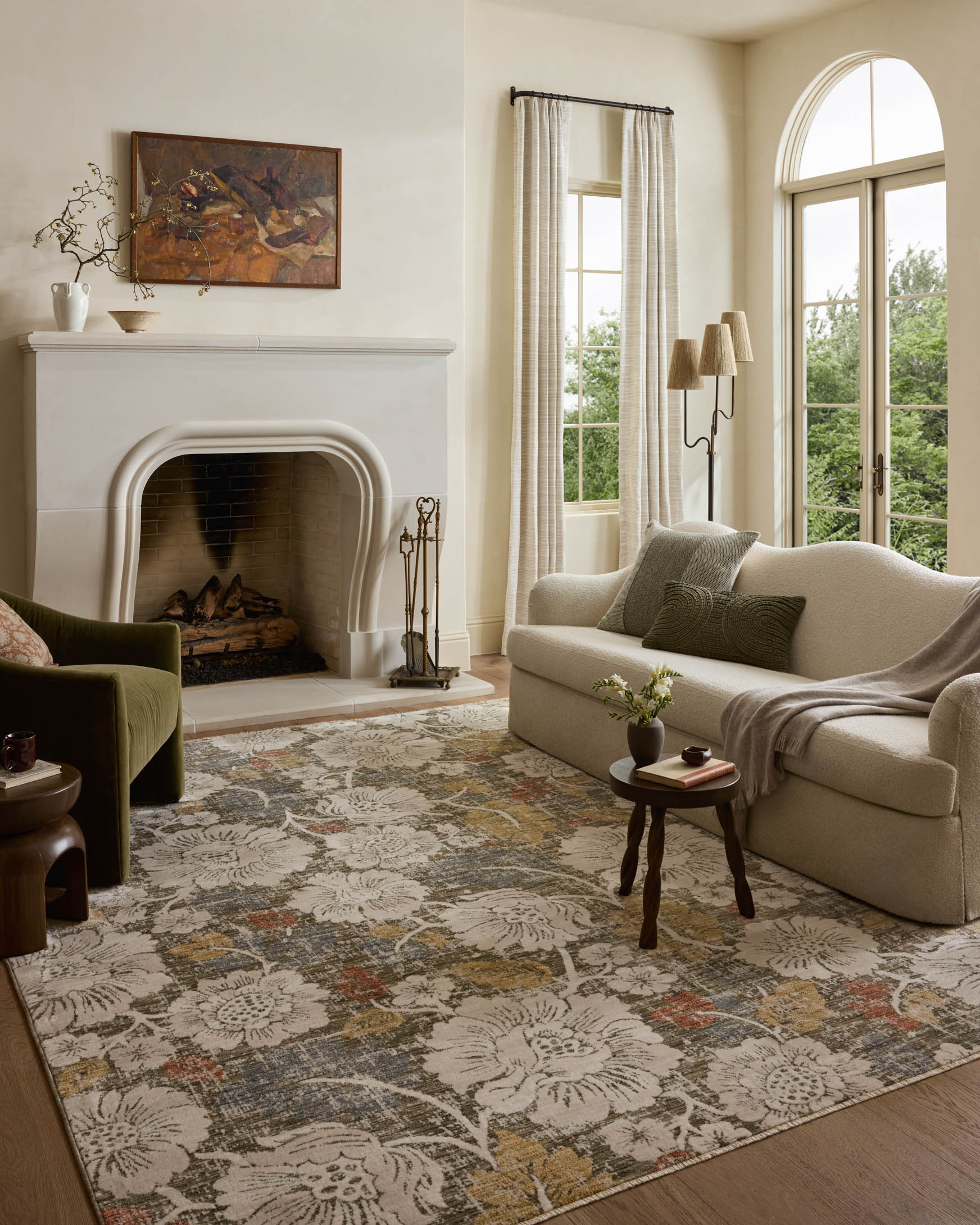 Loloi II Eileen Olive / Multi Rug White Cliff Studio Area Rugs