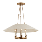 Des Peres Chandelier in Patina Brass