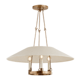 Des Peres Chandelier in Patina Brass