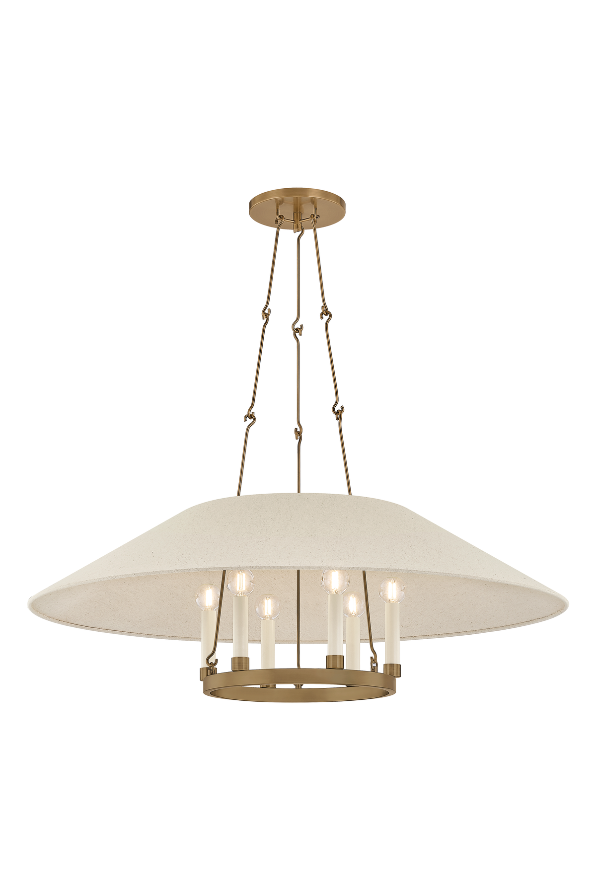Troy Lighting Archive Chandelier in Patina Brass - Finish Detail