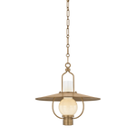 Troy Lighting Cahill Lantern in Patina Brass - Detail Close-Up