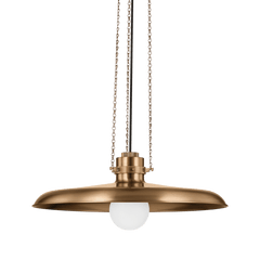 Louis Pendant Light in Patina Brass, Large