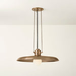 Louis Pendant Light in Patina Brass, Large