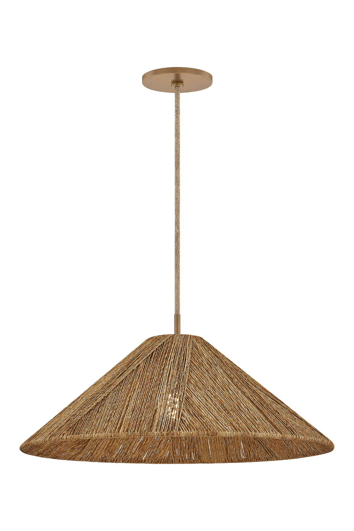 Troy Lighting Ahrens Pendant in Patina Brass - Detail Close-Up