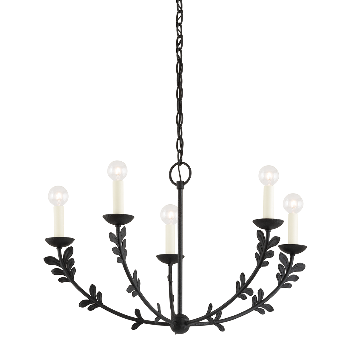 Troy Lighting Florian Chandelier in Black Iron - Additional View