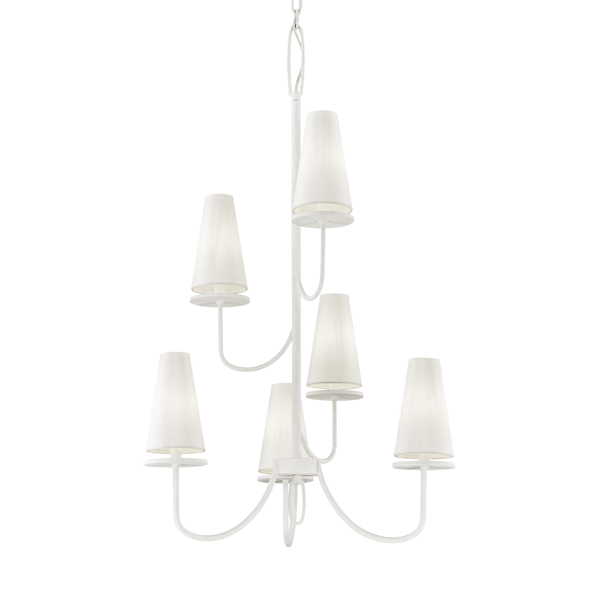 Marcus 6 - Light Tiered Chandelier in White