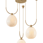 Troy Lighting Jove Chandelier in Patina Brass - Detail Close-Up