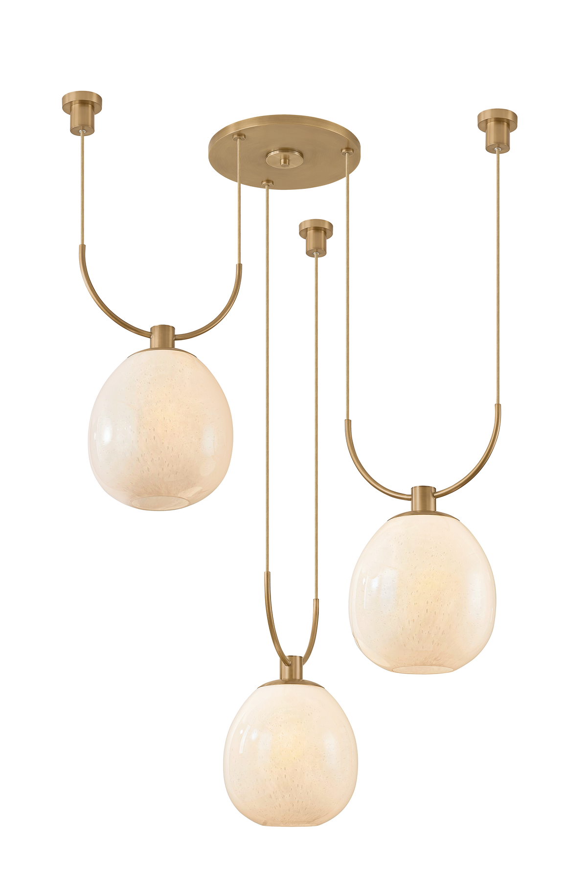 Troy Lighting Jove Chandelier in Patina Brass - Detail Close-Up