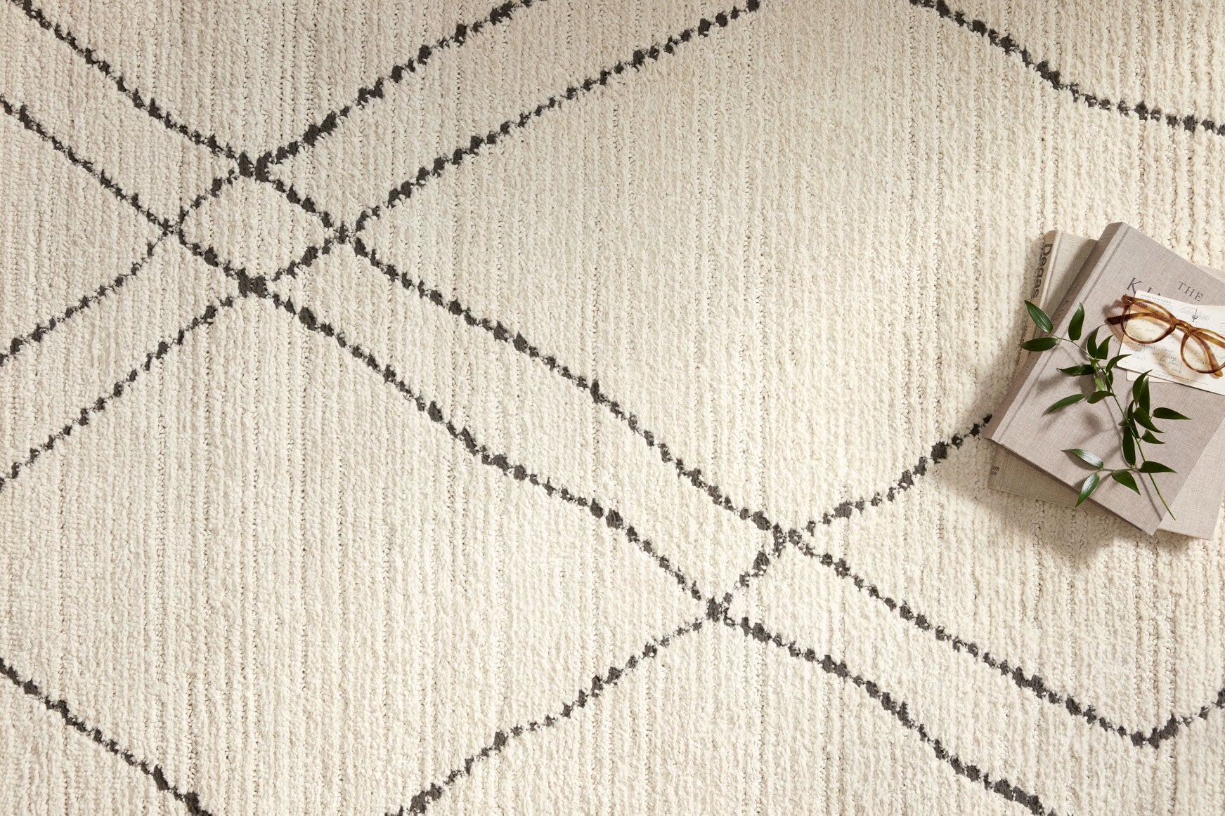 Loloi II Fabian Ivory / Charcoal Rug White Cliff Studio Area Rugs