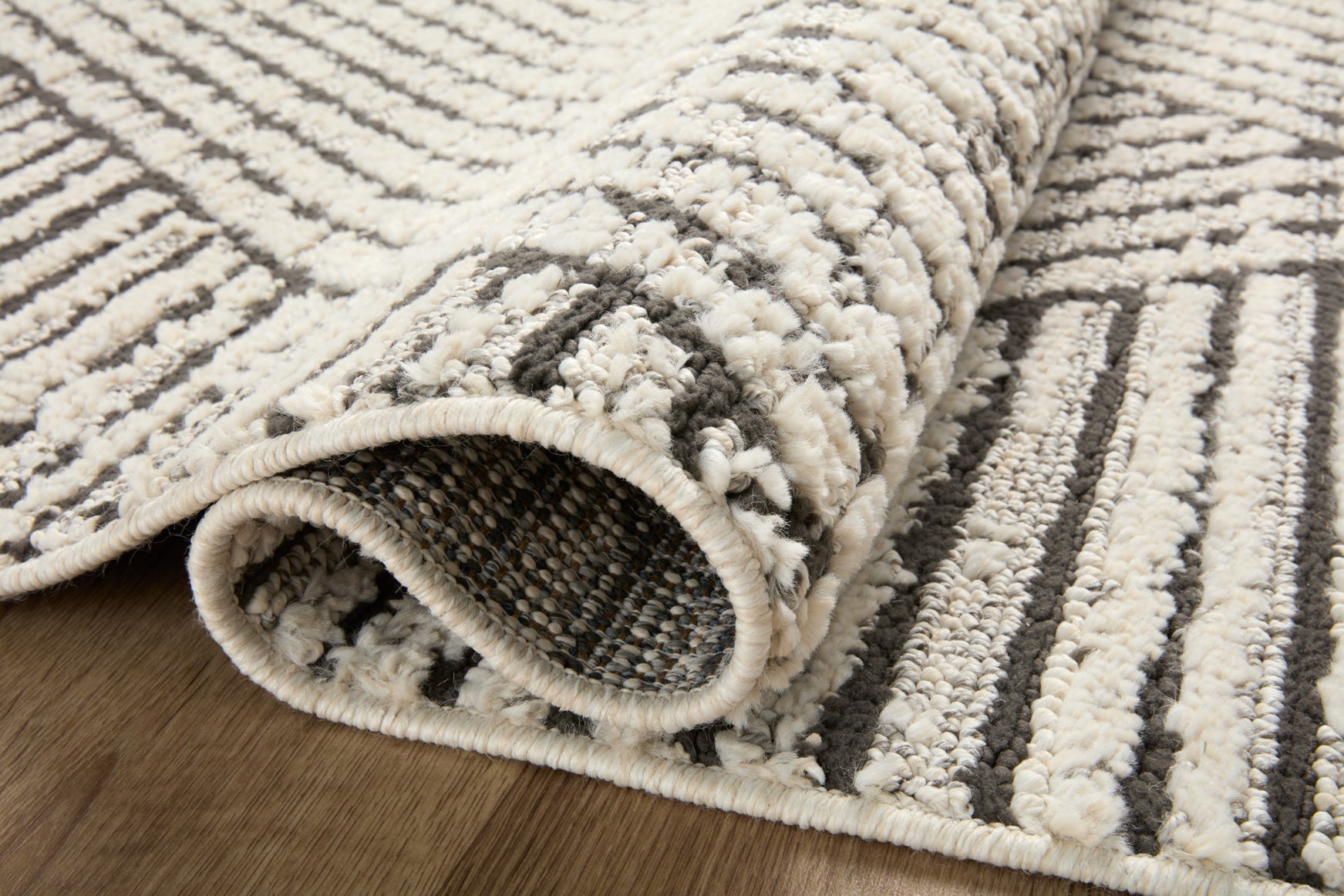 Loloi II Fabian Charcoal / Ivory Rug White Cliff Studio Area Rugs