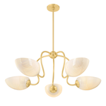Mitzi Reva Chandelier in Aged Brass - Finish Detail