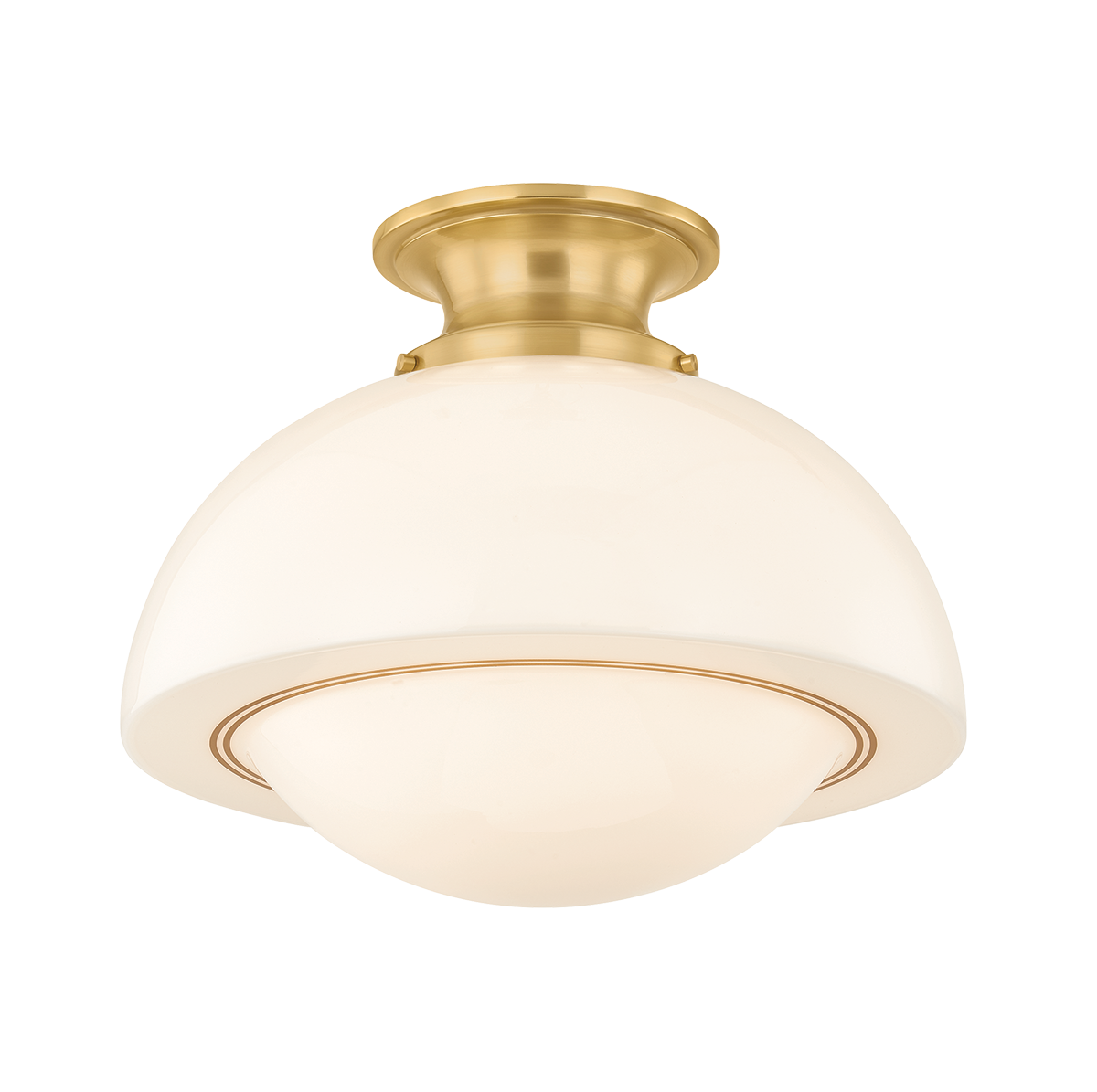 Mitzi Celine Semi Flush in Aged Brass - Detail Close-Up