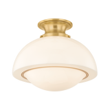 Mitzi Celine Semi Flush in Aged Brass - Detail Close-Up