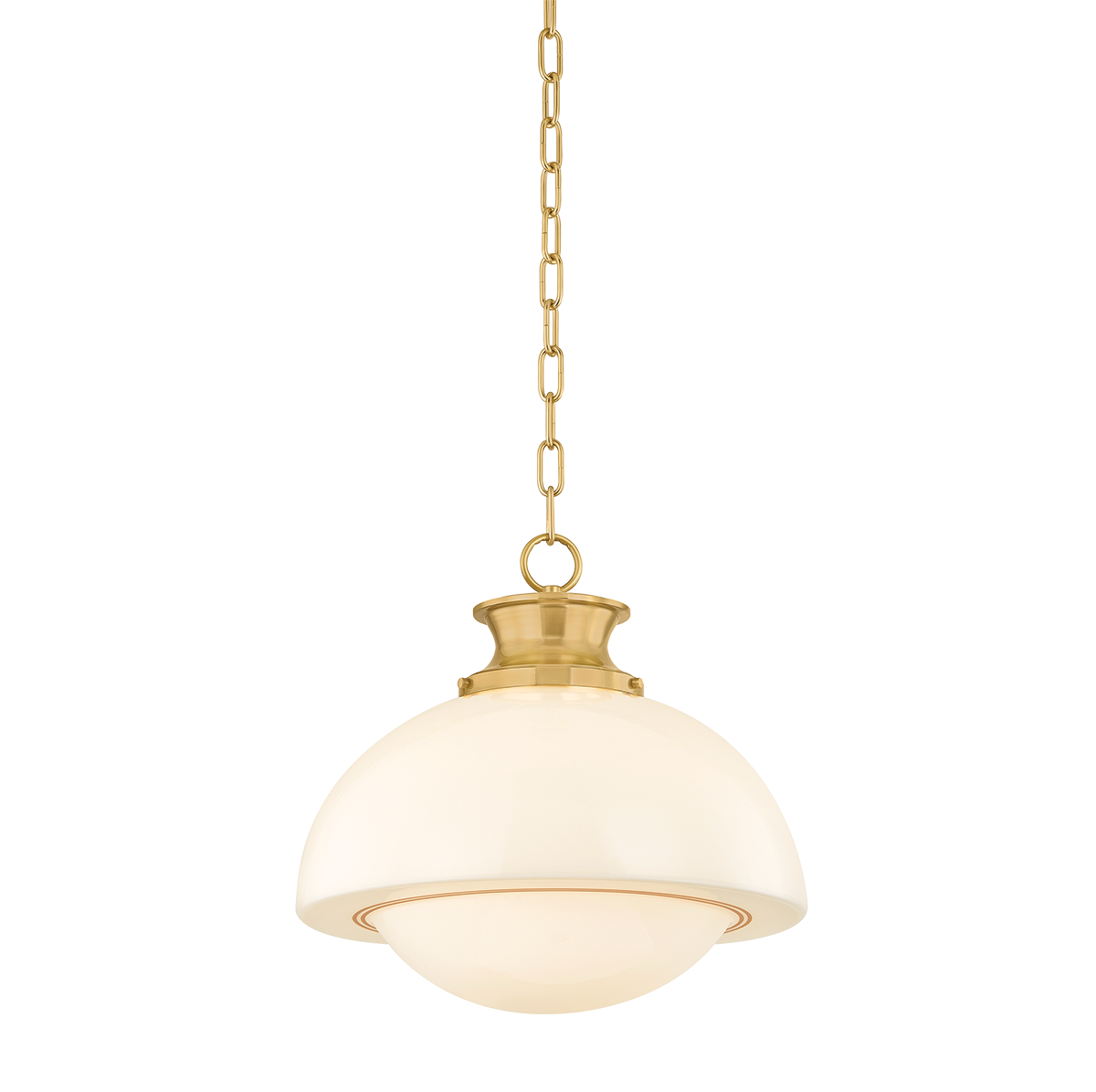 Mitzi Celine Pendant in Aged Brass - Detail Close-Up