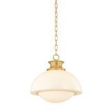 Mitzi Celine Pendant in Aged Brass - Detail Close-Up