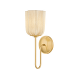 Mitzi Samantha Wall Sconce in Aged Brass - Detail Close-Up