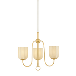 Mitzi Samantha Chandelier in Aged Brass - Detail Close-Up