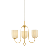 Mitzi Samantha Chandelier in Aged Brass - Detail Close-Up