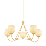 Mitzi Genevieve Chandelier in Aged Brass - Detail Close-Up