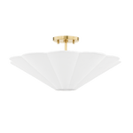 Jane Scalloped Semi Flush Light