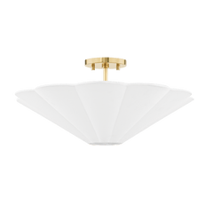 Jane Scalloped Semi Flush Light