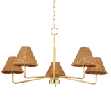 Mitzi Issa Chandelier in Aged Brass - Additional View