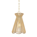 Mitzi Aaliyah Pendant in Aged Brass - Detail Close-Up