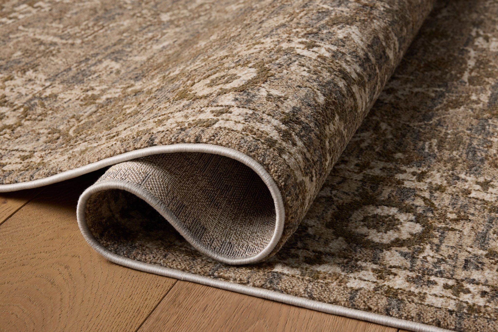 Loloi II Haywood Pebble / Charcoal Rug White Cliff Studio Area Rugs