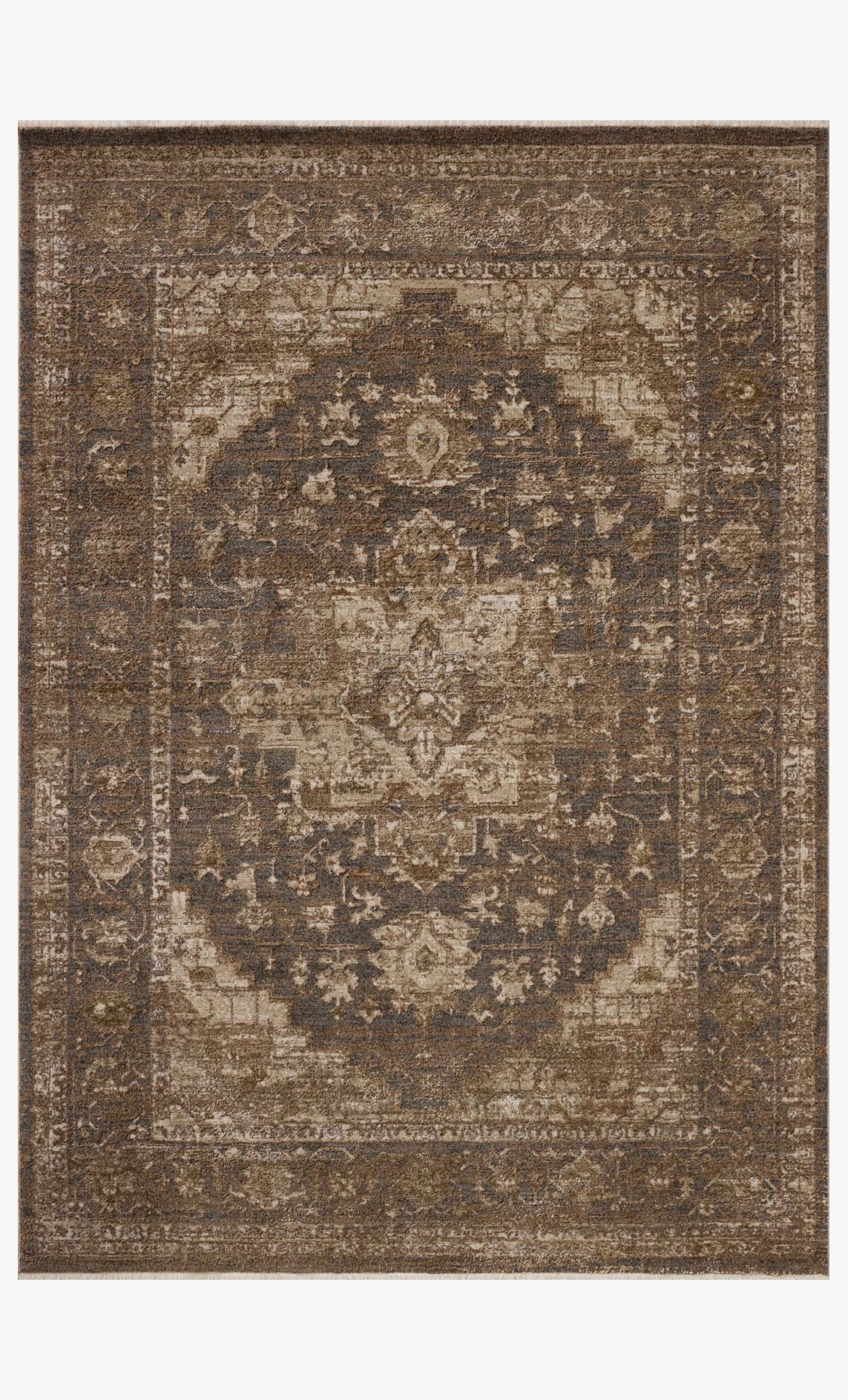Loloi II Haywood Charcoal / Mocha Rug White Cliff Studio Area Rugs