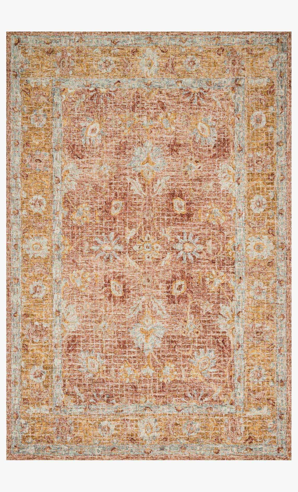 Loloi Julian Terracotta / Gold Rug White Cliff Studio Area Rugs