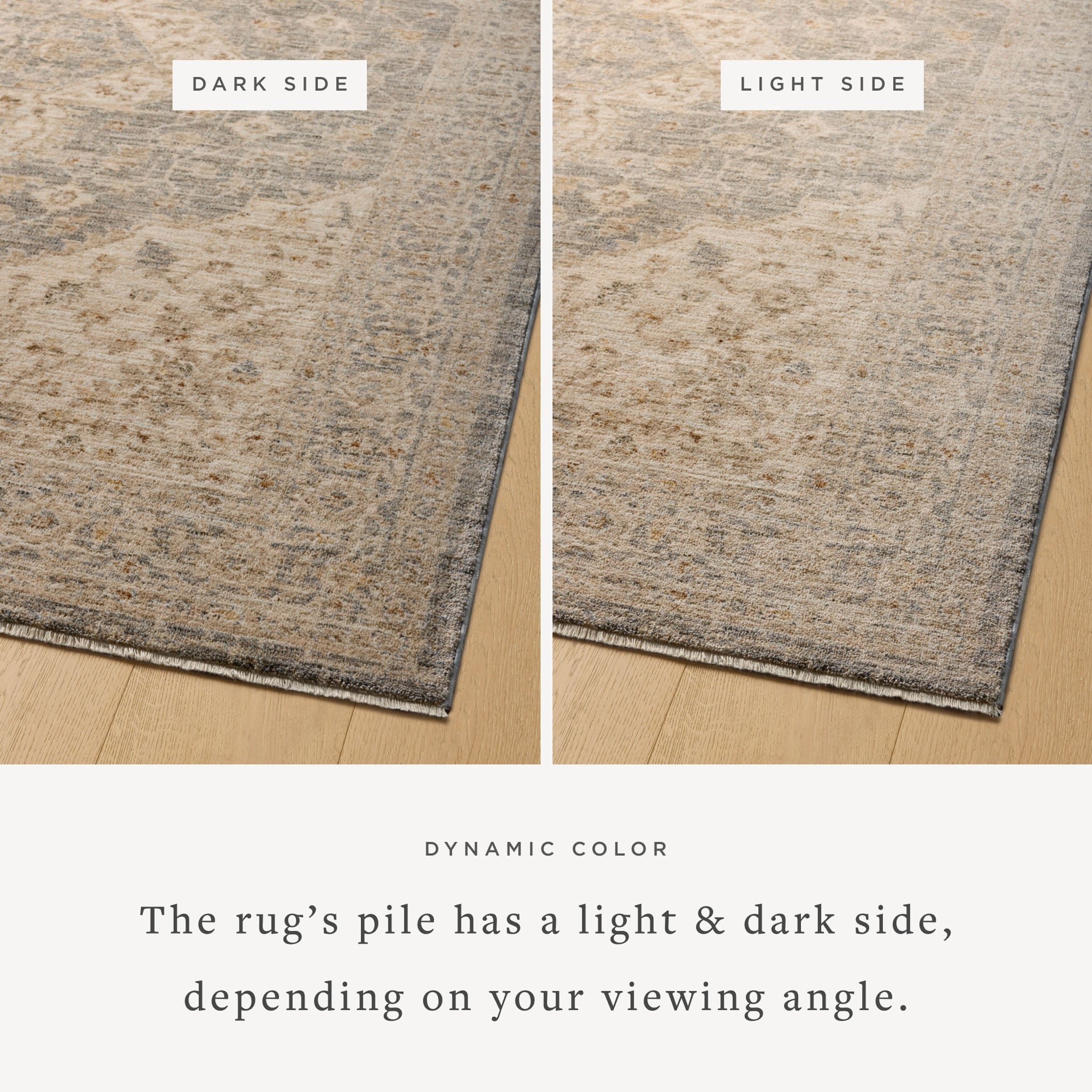 Magnolia Home by Joanna Gaines x Loloi Junie Denim / Natural Rug White Cliff Studio Area Rugs