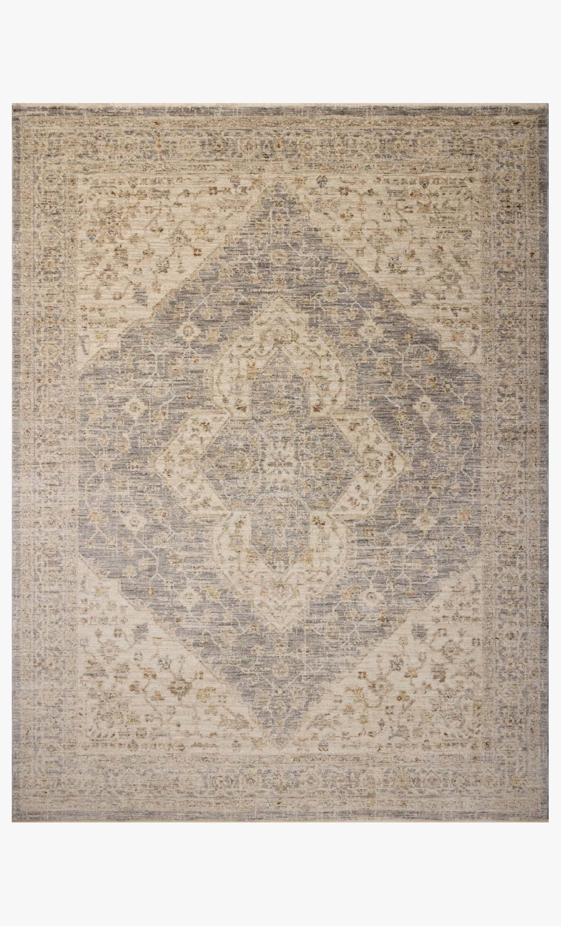 Magnolia Home by Joanna Gaines x Loloi Junie Denim / Natural Rug White Cliff Studio Area Rugs