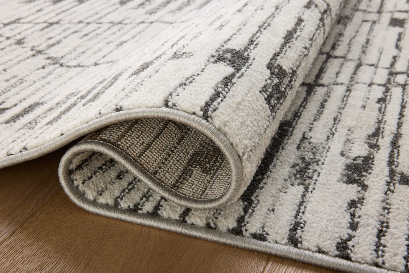 Loloi II Kamala Charcoal / Dove Rug White Cliff Studio Area Rugs