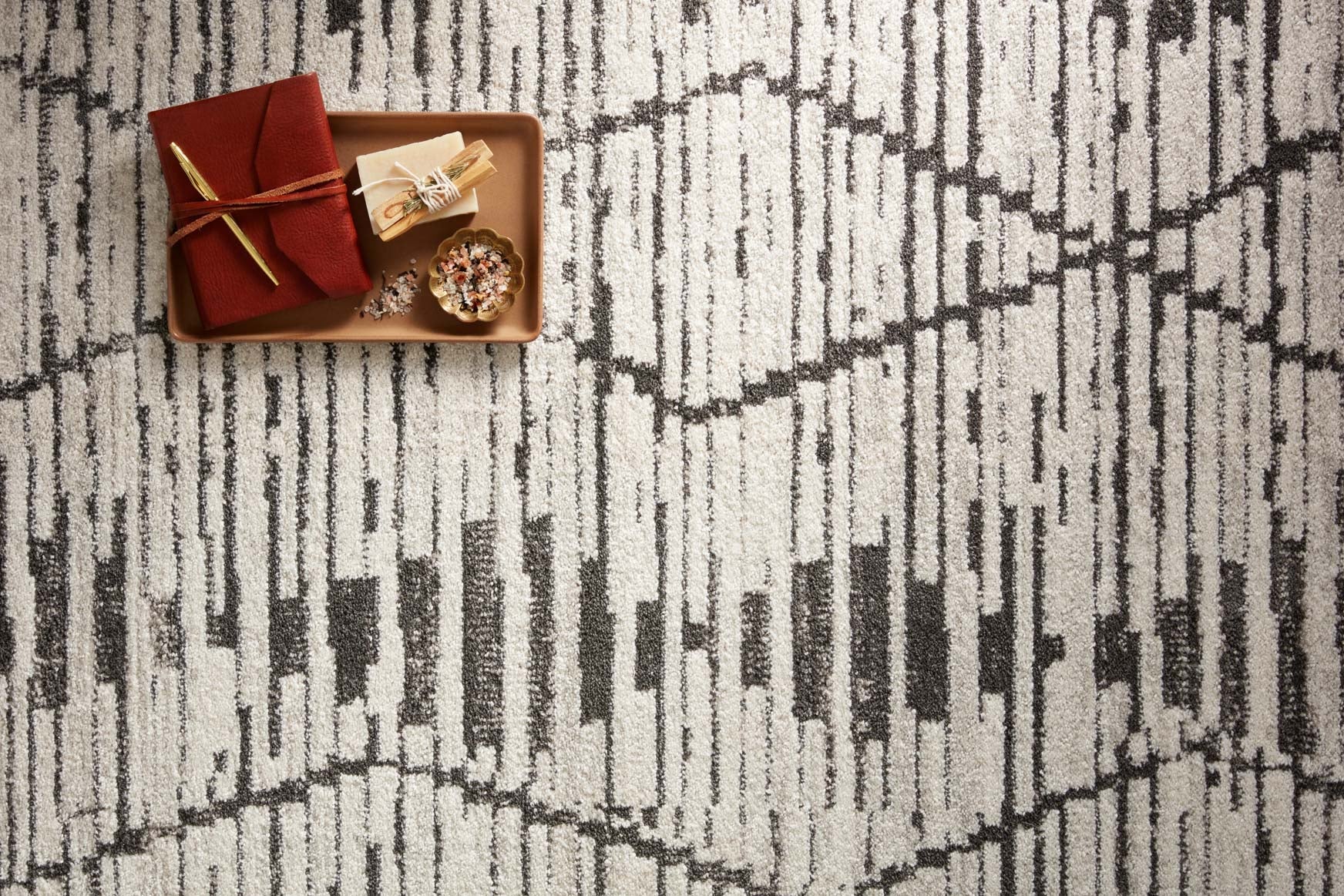 Loloi II Kamala Charcoal / Dove Rug White Cliff Studio Area Rugs