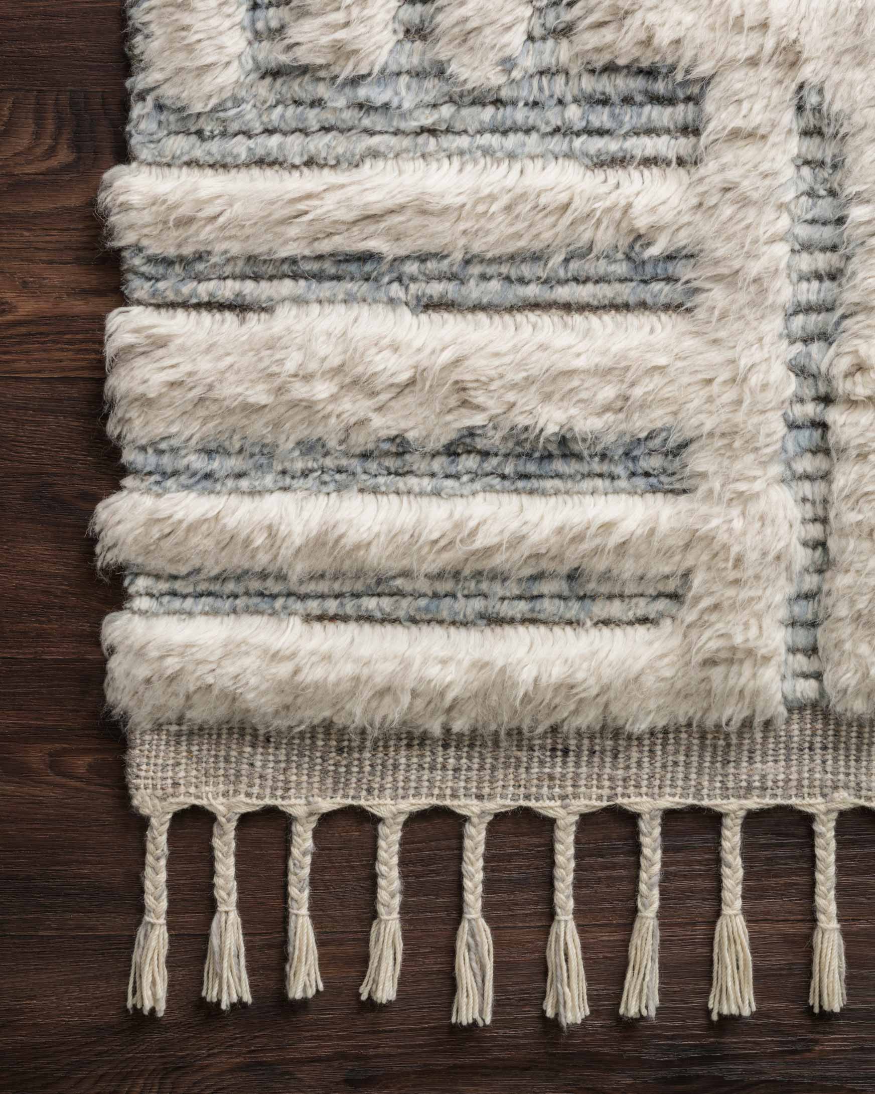 Loloi Khalid Ivory / Sky Rug White Cliff Studio Area Rugs